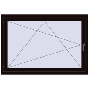 Buy Tilt-and-Turn 1300x900 mm REHAU OPTIMUM EURO-DESIGN 70 BLACK_BROWN two-sided
