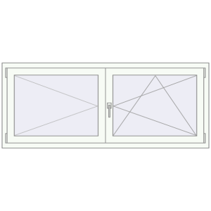 Buy Tilt-and-Turn 1700x700 mm REHAU OPTIMUM EURO-DESIGN 70 RAL 9016 Traffic white two-sided