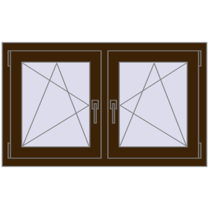 Zamów teraz Okna skrzydłowe 1065x635 mm REHAU ENERGY-SAVING SYNEGO MD DARK_OAK dwustronny