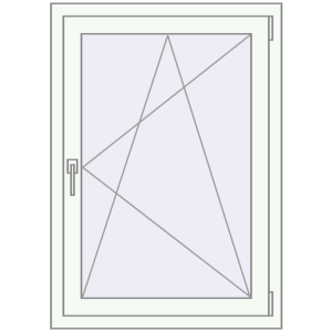 Buy Tilt-and-Turn 800x1130 mm REHAU ENERGY-SAVING SYNEGO MD RAL 9016 Traffic white two-sided