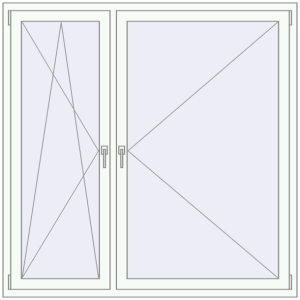 Buy Tilt-and-Turn 1600x1600 mm REHAU BRILLANT DESIGN GOLDEN OAK external