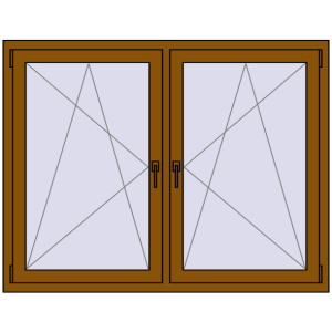 Zamów teraz Okna skrzydłowe 1515x1145 mm REHAU ENERGY-SAVING SYNEGO MD GOLDEN OAK dwustronny