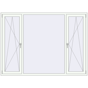 Zamów teraz Okna skrzydłowe 2200x1600 mm REHAU BRILLANT DESIGN RAL 9016 Traffic white dwustronny