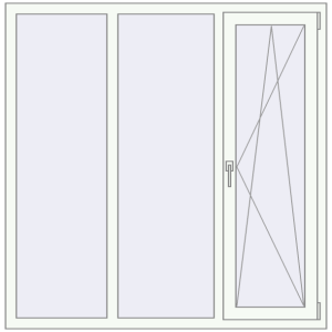 Buy Tilt-and-Turn 1485x1505 mm KORSA OPTIMUM REHAU EURO 70