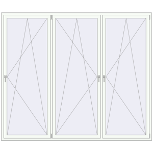 Zamów teraz Okna skrzydłowe 2700x2300 mm REHAU ENERGY-SAVING SYNEGO MD RAL 9016 Traffic white dwustronny