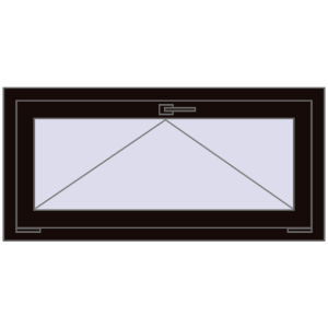 Zamów teraz Okna skrzydłowe 1050x500 mm REHAU OPTIMUM EURO-DESIGN 70 BLACK_BROWN dwustronny