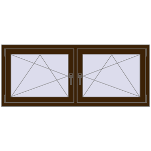 Zamów teraz Okna skrzydłowe 1605x650 mm REHAU ENERGY-SAVING SYNEGO MD DARK_OAK dwustronny