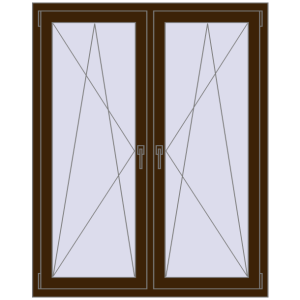 Zamów teraz Okna skrzydłowe 1155x1490 mm REHAU ENERGY-SAVING SYNEGO MD DARK_OAK dwustronny