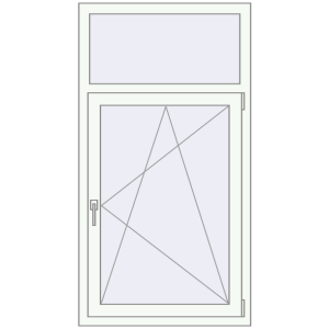 Buy Tilt-and-Turn 800x1500 mm REHAU BRILLANT DESIGN RAL 9016 Traffic white two-sided