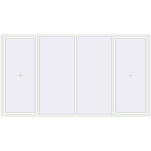 Buy Tilt-and-Turn 4000x2200 mm REHAU ENERGY-SAVING SYNEGO MD ANTHRACITE_GREY_STRUKTURAL external