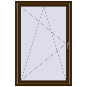 Buy Tilt-and-Turn 1000x1500 mm REHAU OPTIMUM EURO-DESIGN 70 DARK_OAK two-sided
