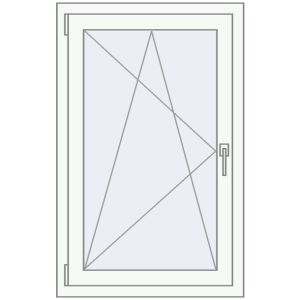 Buy Tilt-and-Turn 650x1100 mm REHAU OPTIMUM EURO-DESIGN 70 RAL 9016 Traffic white two-sided