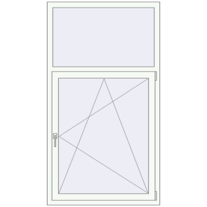 Buy Tilt-and-Turn 1000x1800 mm REHAU OPTIMUM EURO-DESIGN 70 RAL 9016 Traffic white two-sided