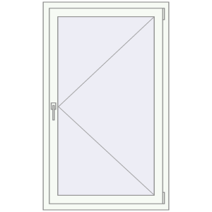 Buy Tilt-and-Turn 850x1400 mm REHAU BRILLANT DESIGN RAL 9016 Traffic white two-sided