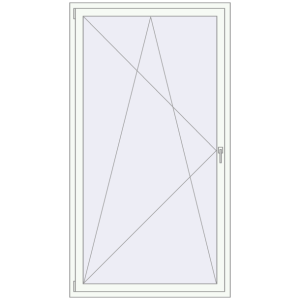 Buy Tilt-and-Turn 1200x2200 mm REHAU OPTIMUM EURO-DESIGN 70 RAL 9016 Traffic white two-sided