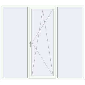 Buy Tilt-and-Turn 2000x1800 mm REHAU ENERGY-SAVING SYNEGO MD RAL 9016 Traffic white two-sided