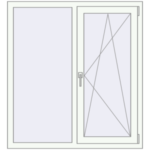 Buy Tilt-and-Turn 1200x1250 mm EPSILON OPTIMA RAL 9016 Traffic white two-sided