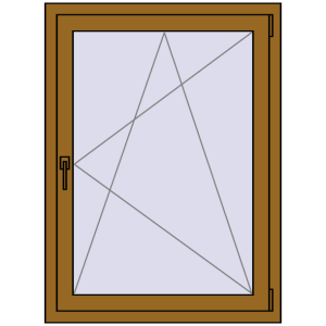 Buy Tilt-and-Turn 850x1150 mm REHAU ENERGY-SAVING SYNEGO MD LIGHT_OAK two-sided