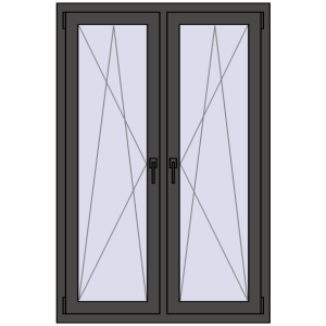 Zamów teraz Okna skrzydłowe 1005x1505 mm REHAU ENERGY-SAVING SYNEGO MD BASALT_GREY dwustronny