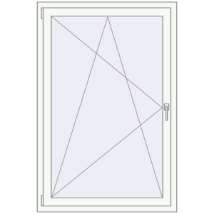 Buy Tilt-and-Turn 1000x1500 mm REHAU ENERGY-SAVING SYNEGO MD RAL 9016 Traffic white two-sided