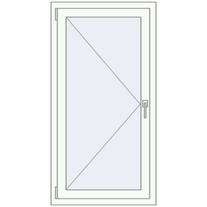 Buy Tilt-and-Turn 650x1420 mm REHAU OPTIMUM EURO-DESIGN 70 RAL 9016 Traffic white two-sided