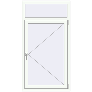 Buy Tilt-and-Turn 800x1500 mm REHAU OPTIMUM EURO-DESIGN 70 RAL 9016 Traffic white two-sided