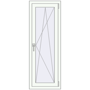 Buy Tilt-and-Turn 500x1400 mm REHAU OPTIMUM EURO-DESIGN 70 RAL 9016 Traffic white two-sided