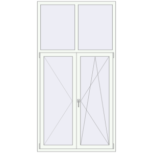 Buy Tilt-and-Turn 1200x2300 mm KORSA OPTIMUM REHAU EURO 70