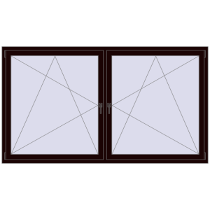 Zamów teraz Okna skrzydłowe 2300x1300 mm KORSA OPTIMUM REHAU EURO 70 CHOCOLATE_BROWN dwustronny