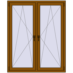 Zamów teraz Okna skrzydłowe 1335x1565 mm REHAU ENERGY-SAVING SYNEGO MD GOLDEN OAK dwustronny