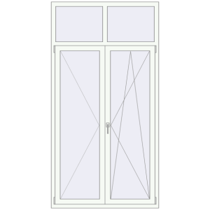 Zamów teraz Okna skrzydłowe 1200x2300 mm REHAU OPTIMUM EURO-DESIGN 70 RAL 9016 Traffic white dwustronny