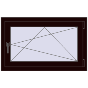 Zamów teraz Okna skrzydłowe 900x560 mm REHAU OPTIMUM EURO-DESIGN 70 CHOCOLATE_BROWN dwustronny