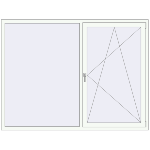 Buy Tilt-and-Turn 2000x1500 mm REHAU ENERGY-SAVING SYNEGO MD RAL 9016 Traffic white two-sided
