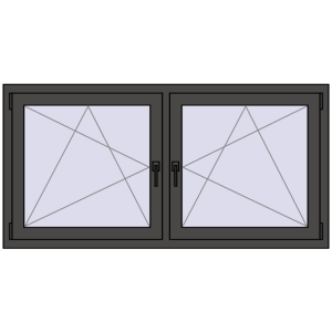 Zamów teraz Okna skrzydłowe 1620x785 mm REHAU ENERGY-SAVING SYNEGO MD BASALT_GREY dwustronny