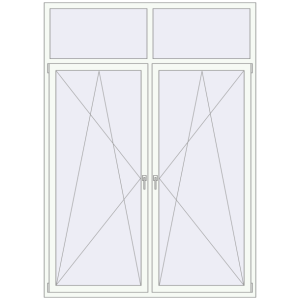 Buy Tilt-and-Turn 1800x2500 mm REHAU ENERGY-SAVING SYNEGO MD RAL 9016 Traffic white two-sided