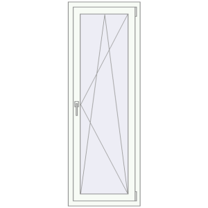 Buy Tilt-and-Turn 600x1700 mm REHAU OPTIMUM EURO-DESIGN 70 RAL 9016 Traffic white two-sided
