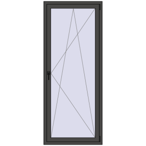 Buy Tilt-and-Turn 840x2060 mm REHAU ENERGY-SAVING SYNEGO MD BASALT_GREY two-sided