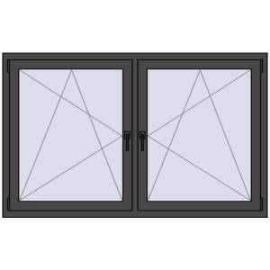 Zamów teraz Okna skrzydłowe 1695x1040 mm REHAU ENERGY-SAVING SYNEGO MD BASALT_GREY dwustronny