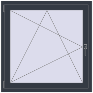 Zamów teraz Okna skrzydłowe 1000x1000 mm REHAU OPTIMUM EURO-DESIGN 70 ANTHRACITE_GREY_STRUKTURAL dwustronny