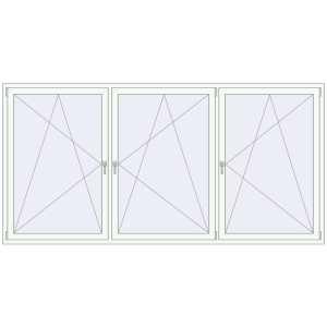 Zamów teraz Okna skrzydłowe 3000x1500 mm ALU STANDARD 72 RAL 9016 Traffic white dwustronny