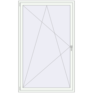 Buy Tilt-and-Turn 1280x2080 mm REHAU OPTIMUM EURO-DESIGN 70 RAL 9016 Traffic white two-sided