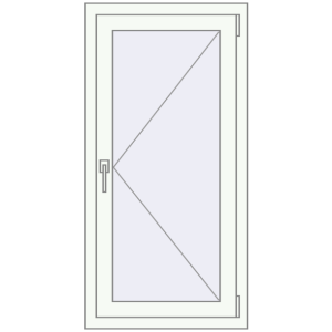 Buy Tilt-and-Turn 600x1200 mm REHAU BRILLANT DESIGN RAL 9016 Traffic white two-sided