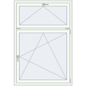 Buy Tilt-and-Turn 1099x1600 mm REHAU OPTIMUM EURO-DESIGN 70 RAL 9016 Traffic white two-sided
