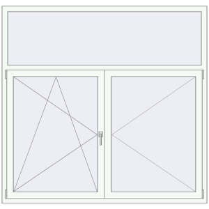 Buy Tilt-and-Turn 1820x1750 mm REHAU OPTIMUM EURO-DESIGN 70 RAL 9016 Traffic white two-sided
