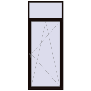 Buy Tilt-and-Turn 1000x2500 mm REHAU OPTIMUM EURO-DESIGN 70 BLACK_BROWN two-sided