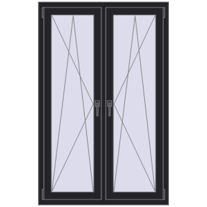 Zamów teraz Okna skrzydłowe 1020x1550 mm REHAU ENERGY-SAVING SYNEGO MD BLACK_ULTI-MATT dwustronny