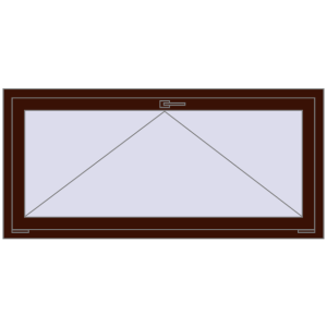 Buy Tilt-and-Turn 1500x700 mm REHAU OPTIMUM EURO-DESIGN 70 BLACK_CHERRY two-sided