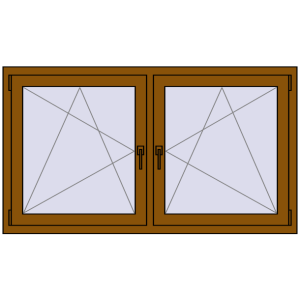 Buy Tilt-and-Turn 1500x850 mm REHAU OPTIMUM EURO-DESIGN 70 GOLDEN OAK two-sided
