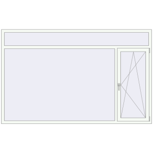 Buy Tilt-and-Turn 2550x1600 mm REHAU OPTIMUM EURO-DESIGN 70 RAL 9016 Traffic white two-sided