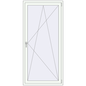 Buy Tilt-and-Turn 900x1900 mm REHAU OPTIMUM EURO-DESIGN 70 RAL 9016 Traffic white two-sided